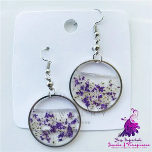 Creative Round Atmospheric Floral Earrings Personality