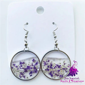 Creative Round Atmospheric Floral Earrings Personality