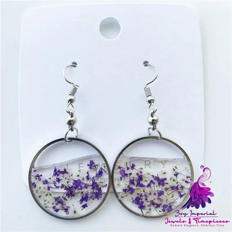 Creative Round Atmospheric Floral Earrings Personality