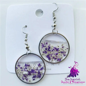 Creative Round Atmospheric Floral Earrings Personality