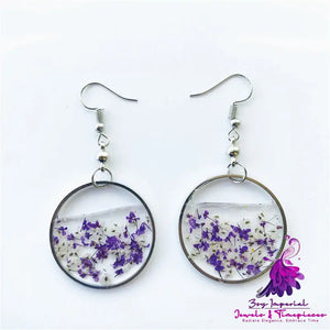 Creative Round Atmospheric Floral Earrings Personality