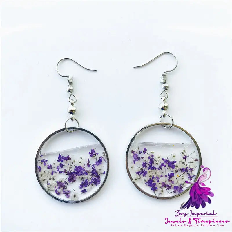 Creative Round Atmospheric Floral Earrings Personality