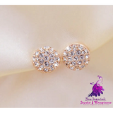 Atmospheric Round Diamond Earrings