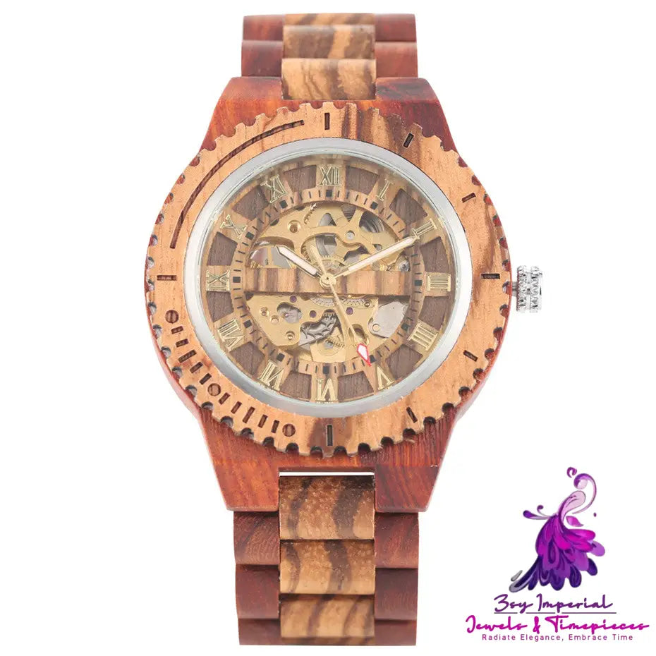 Bamboo Wood Creative Gear Mechanical Watch