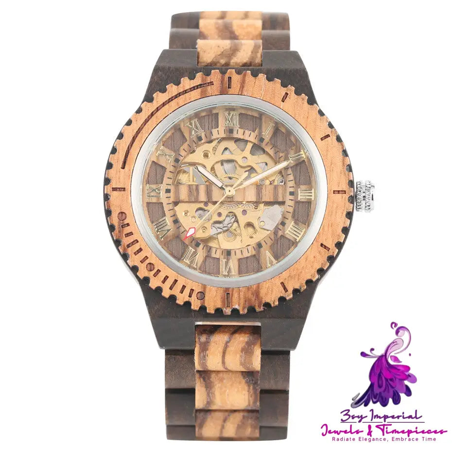 Bamboo Wood Creative Gear Mechanical Watch