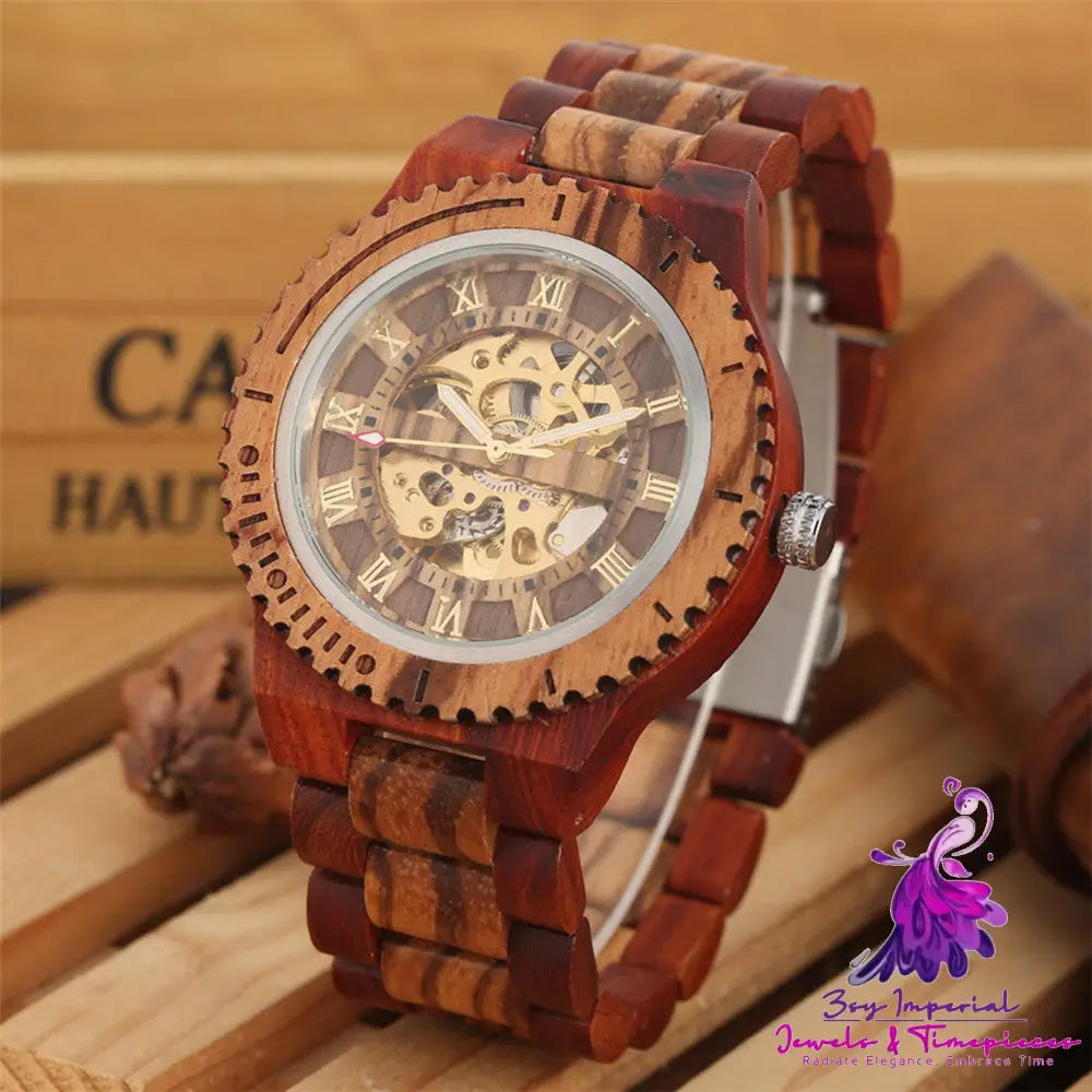 Bamboo Wood Creative Gear Mechanical Watch