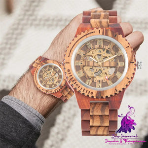 Bamboo Wood Creative Gear Mechanical Watch