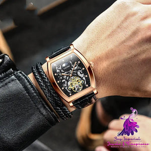 Hollow Automatic Mechanical Belt Watch