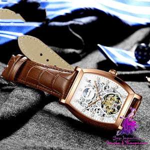 Hollow Automatic Mechanical Belt Watch