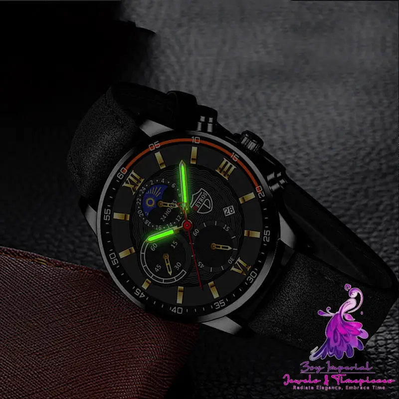 Leather Belt Fashion Automatic Quartz Watch