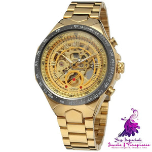 WINNER Gold All Steel Automatic Mechanical Watch