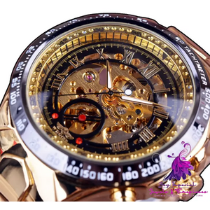 WINNER Gold All Steel Automatic Mechanical Watch