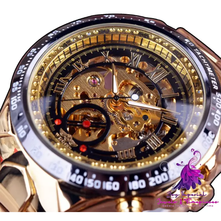 WINNER Gold All Steel Automatic Mechanical Watch