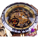 WINNER Gold All Steel Automatic Mechanical Watch