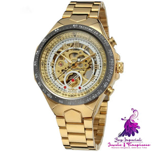 WINNER Gold All Steel Automatic Mechanical Watch