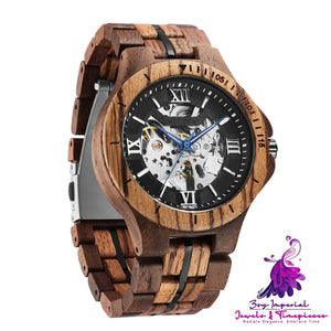 Pure Wood Handmade Mechanical Men’s Watch