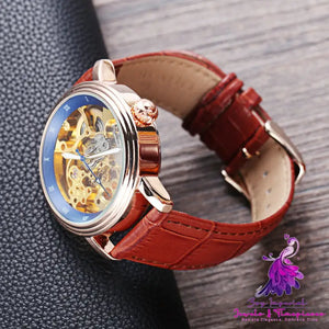 Transparent Hollowed Out Women’s Automatic Watch