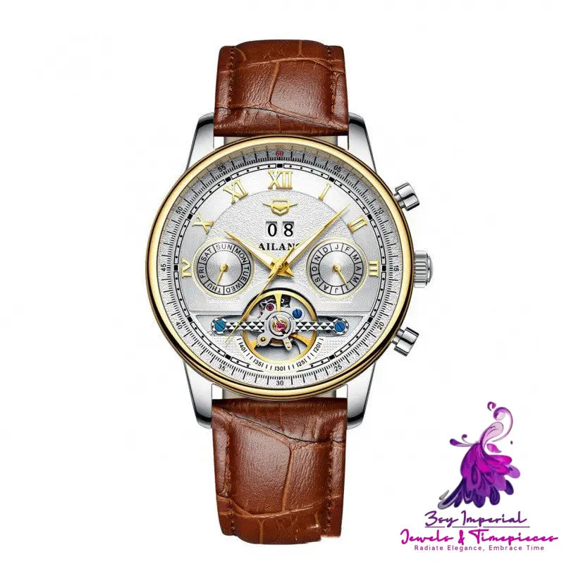 Automatic Mechanical Sun Moon Stars Men’s Watch