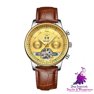 Automatic Mechanical Sun Moon Stars Men’s Watch