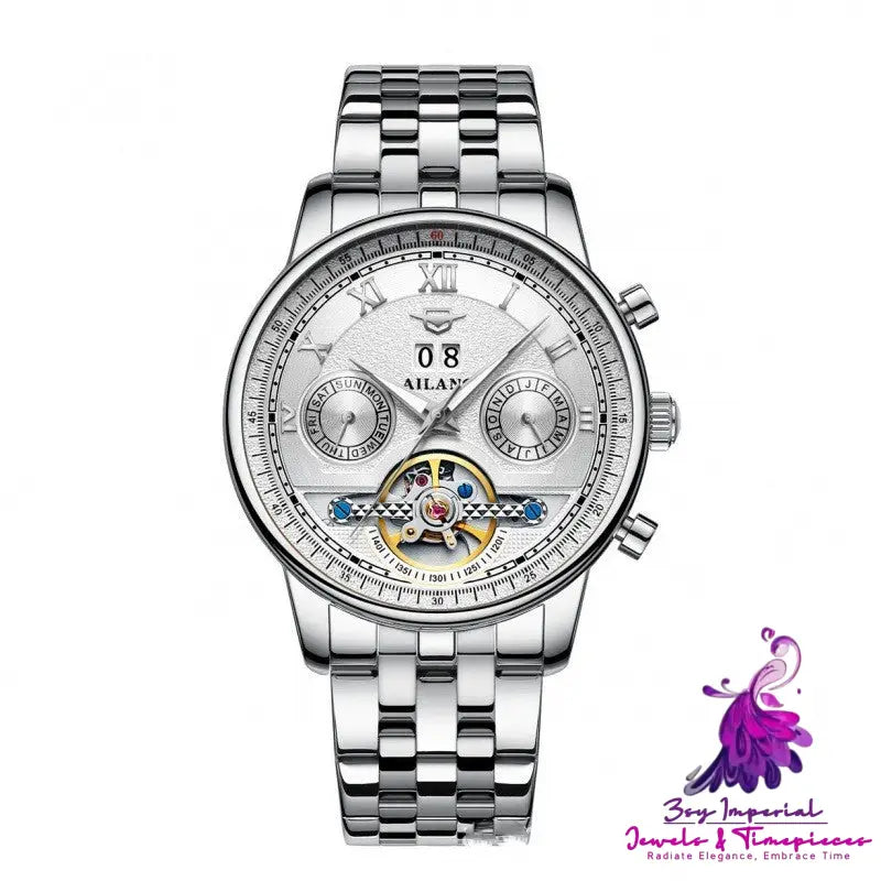 Automatic Mechanical Sun Moon Stars Men’s Watch