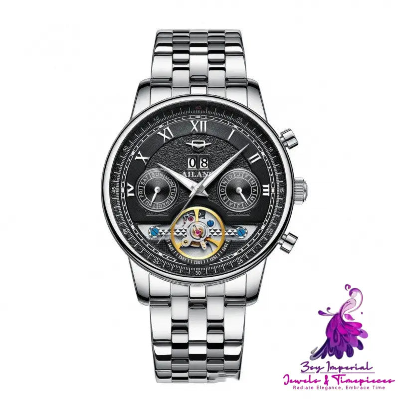 Automatic Mechanical Sun Moon Stars Men’s Watch