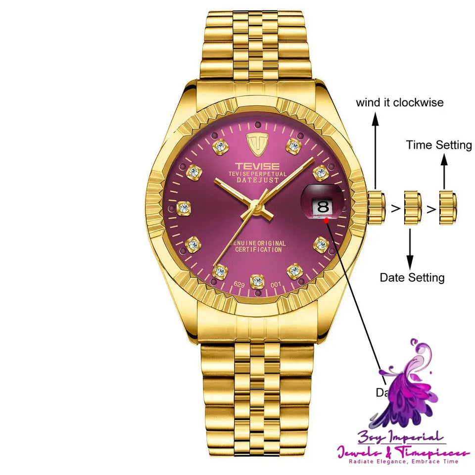 Automatic Rhinestone Men’s Watch