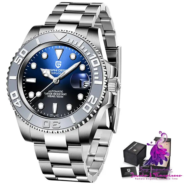 Waterproof Stainless Steel Automatic Mechanical Watch for