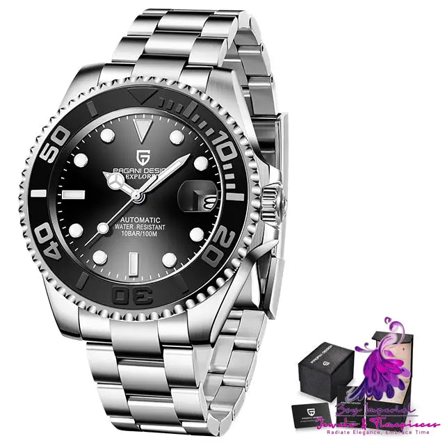 Waterproof Stainless Steel Automatic Mechanical Watch for