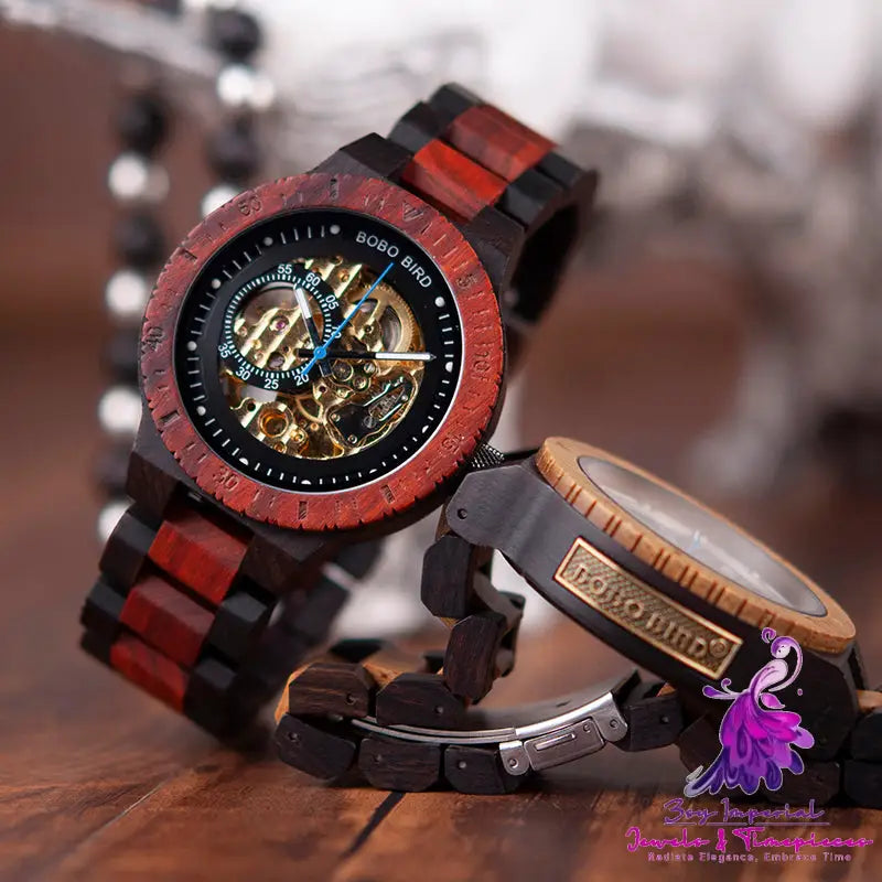 Wooden Automatic Mechanical Watch