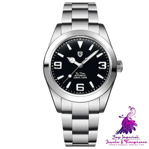 Stainless Steel Automatic Mechanical Watch for Men