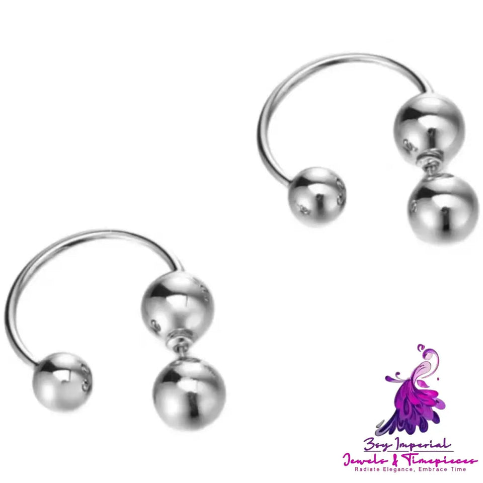 Women’s Fashion Round Ball Back Dangle Earrings