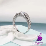 Baroque Pattern Hollow Diamond Ring