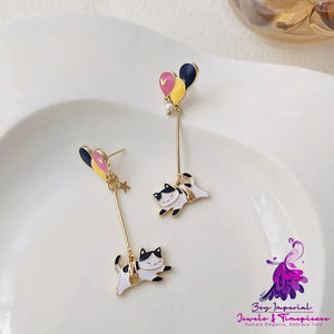 Cartoon Cats Balloon Earrings