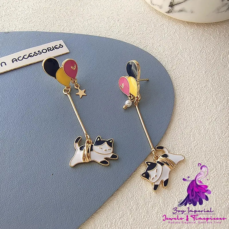 Cartoon Cats Balloon Earrings