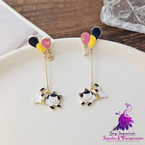 Cartoon Cats Balloon Earrings