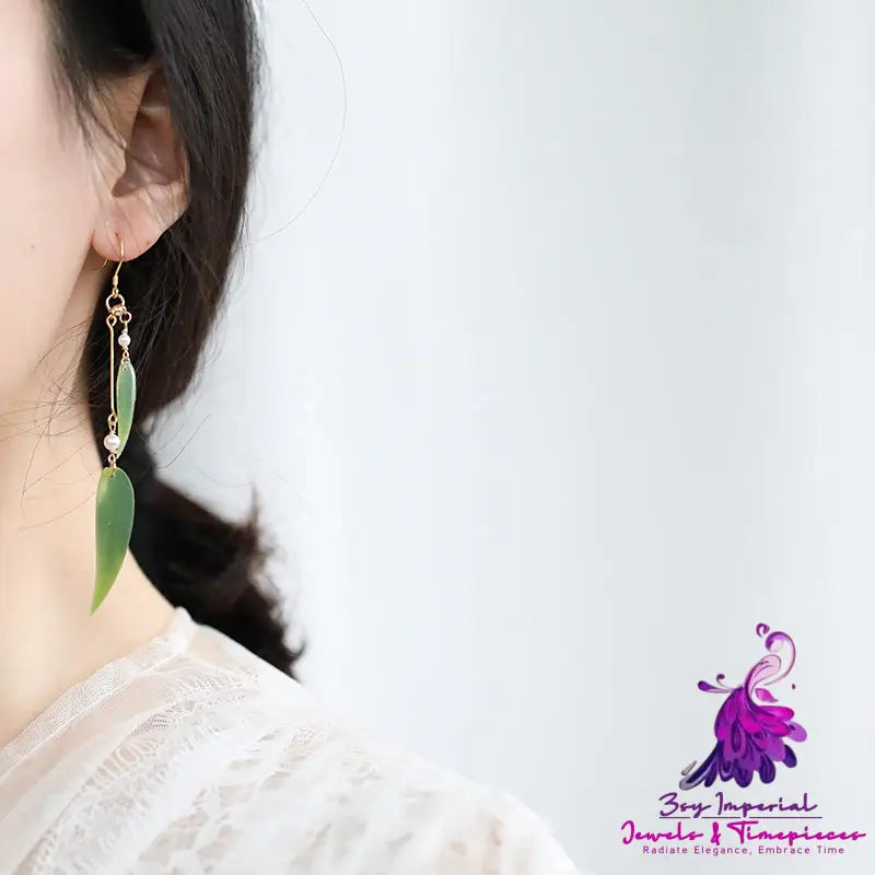 Bamboo Leaf Cheongsam Earrings