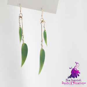 Bamboo Leaf Cheongsam Earrings