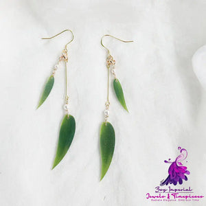 Bamboo Leaf Cheongsam Earrings