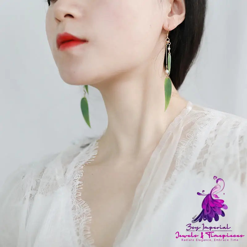 Bamboo Leaf Cheongsam Earrings