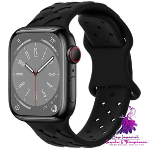 Bamboo Plaid Lace Silicone Sports Apple Watch Strap