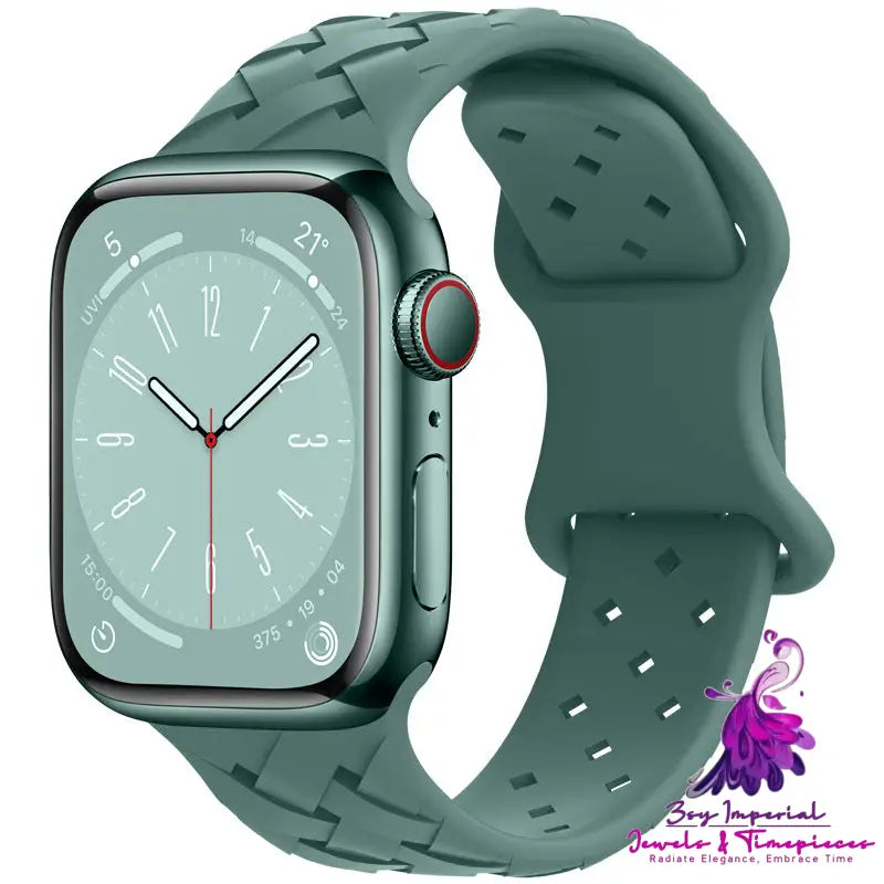 Bamboo Plaid Lace Silicone Sports Apple Watch Strap