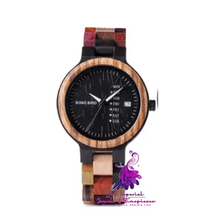 Bobo Bird Couple Bamboo Table Watch