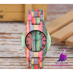 Bamboo Wood Carving Couple Watch