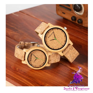 Bamboo and Wooden Wristwatch