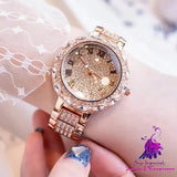 Inlaid Diamond Fashion Steel Band Watch