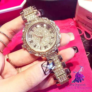 Inlaid Diamond Fashion Steel Band Watch