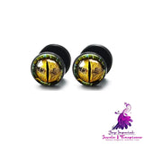 Retro Ethnic Round Cake Barbell Earrings