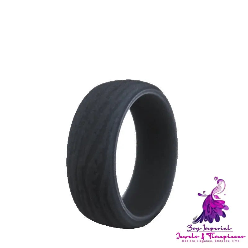 Bark Pattern Silicone Ring