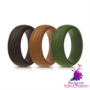 Bark Pattern Silicone Ring