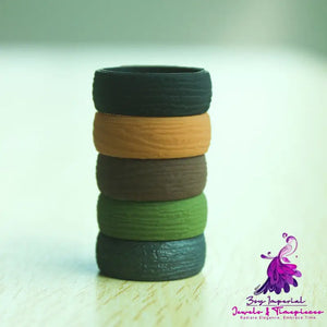 Bark Pattern Silicone Ring